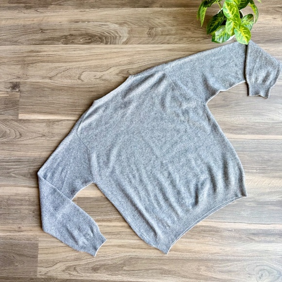 Heather Gray Crewneck Sweater Merino/Cashmere - No size or Material tag - Size M - Picture 10 of 10